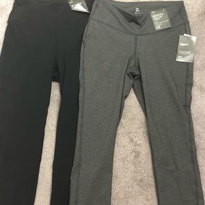 2 gap factory leggings. Grey one is Capri length